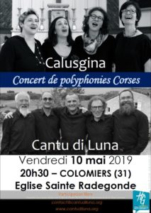 Calusgina et Cantu di Luna à Colomiers – 10 mai 2019