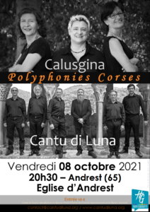 Calusgina et Cantu di Luna en Concert à Andrest (65) – 08 octobre 2021